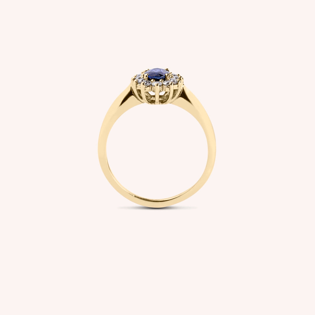 Anello Iris Zaffiro 6x4