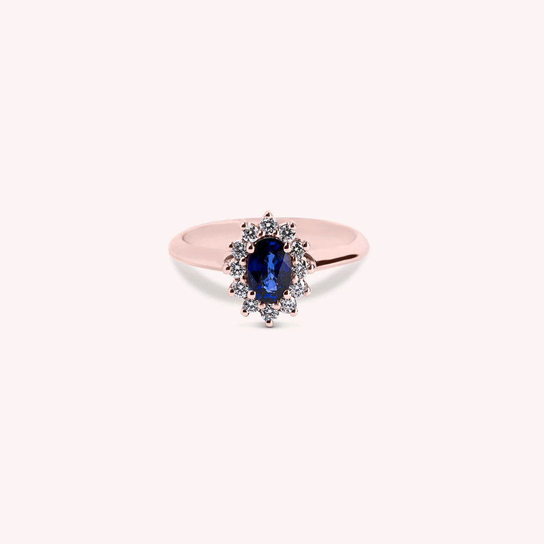Anello Iris Zaffiro 6x4