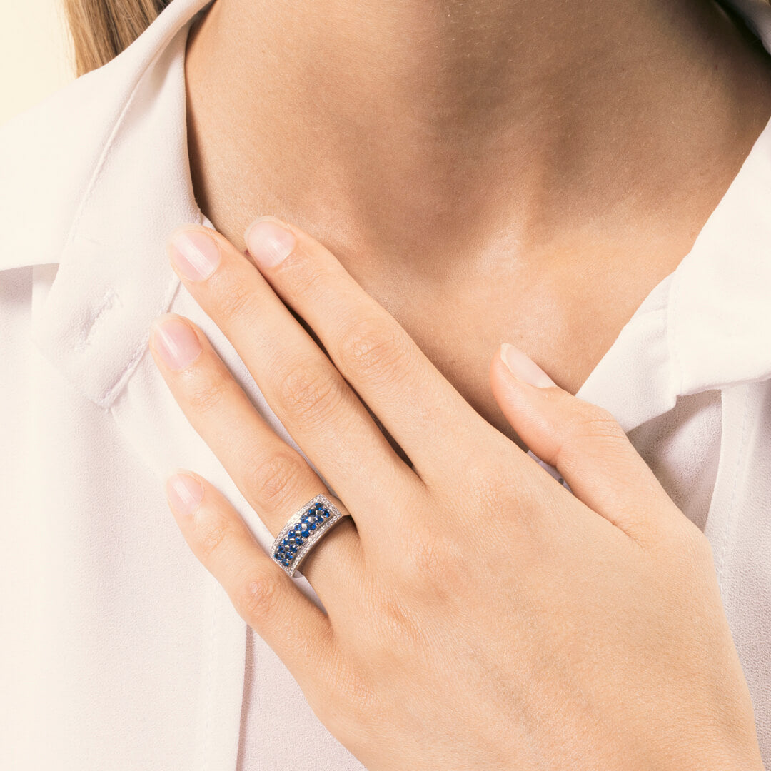 Anello Phoese Zaffiri