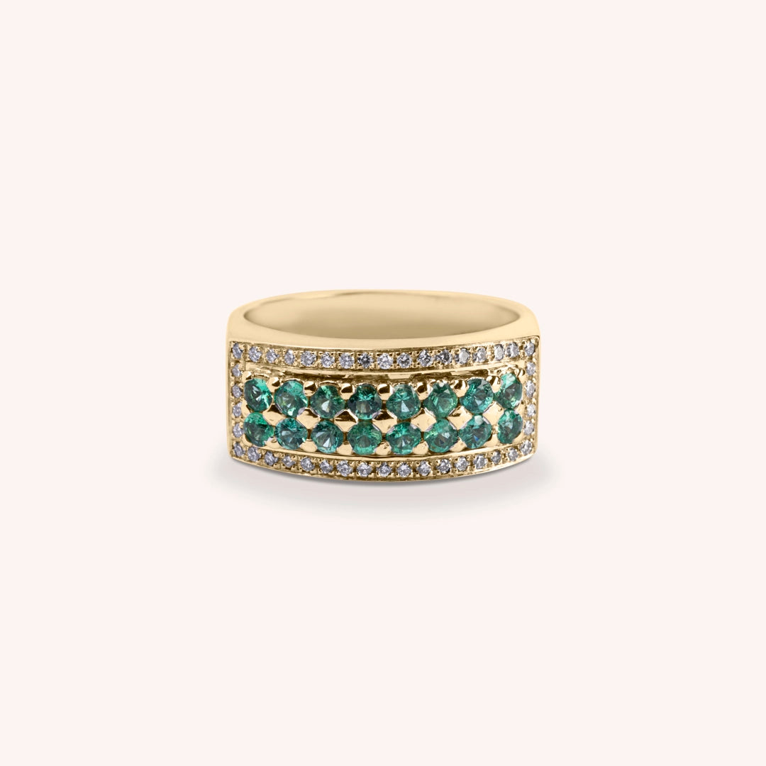 Anello Phoese Smeraldi