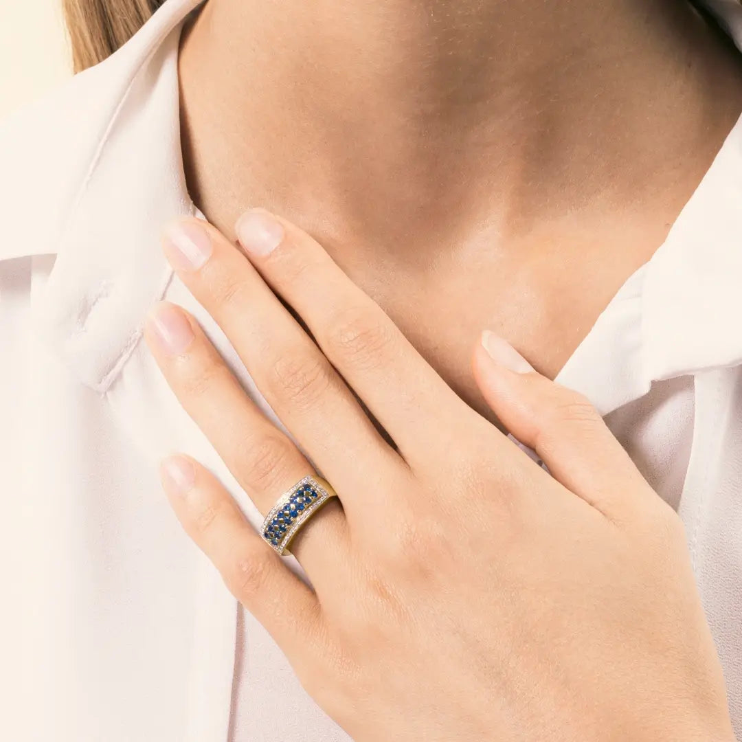 Anello Phoese Zaffiri
