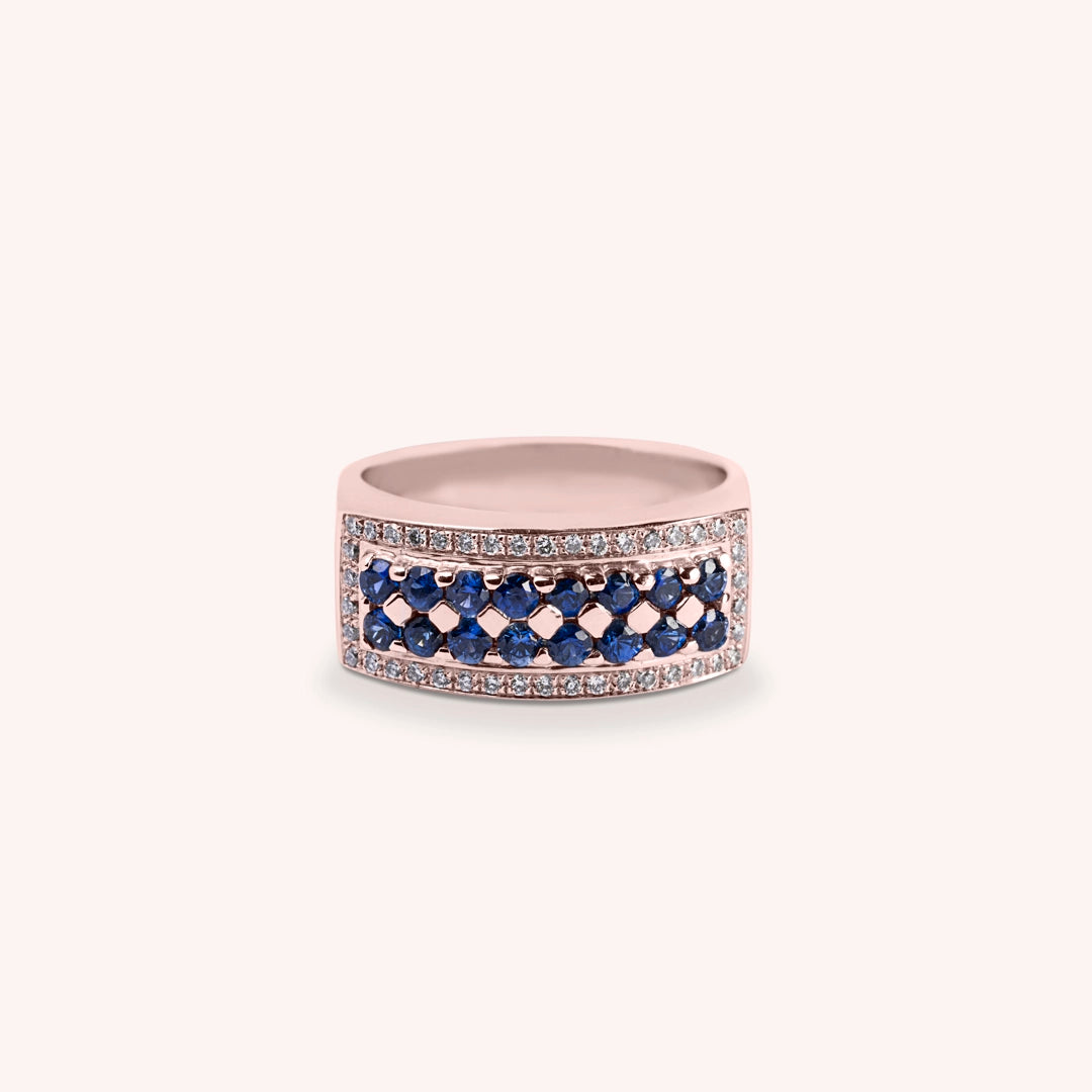 Anello Phoese Zaffiri