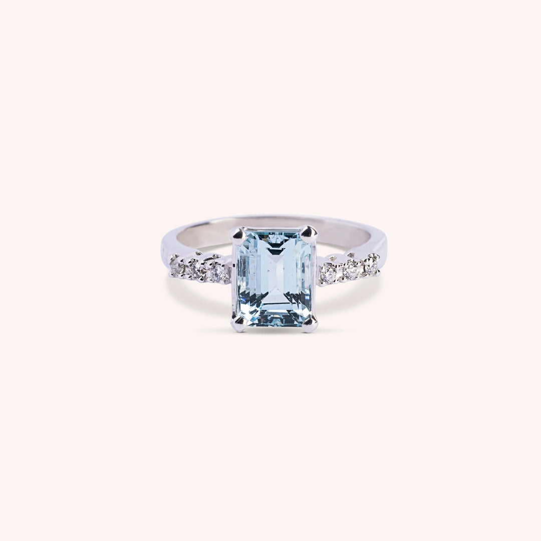 Anello Selene Acquamarina