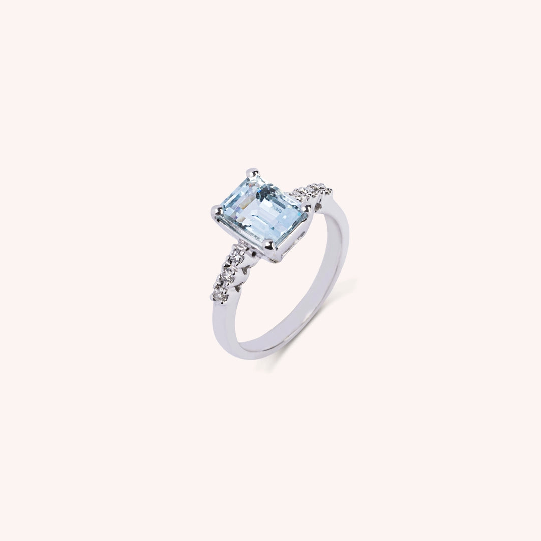 Anello Selene Acquamarina