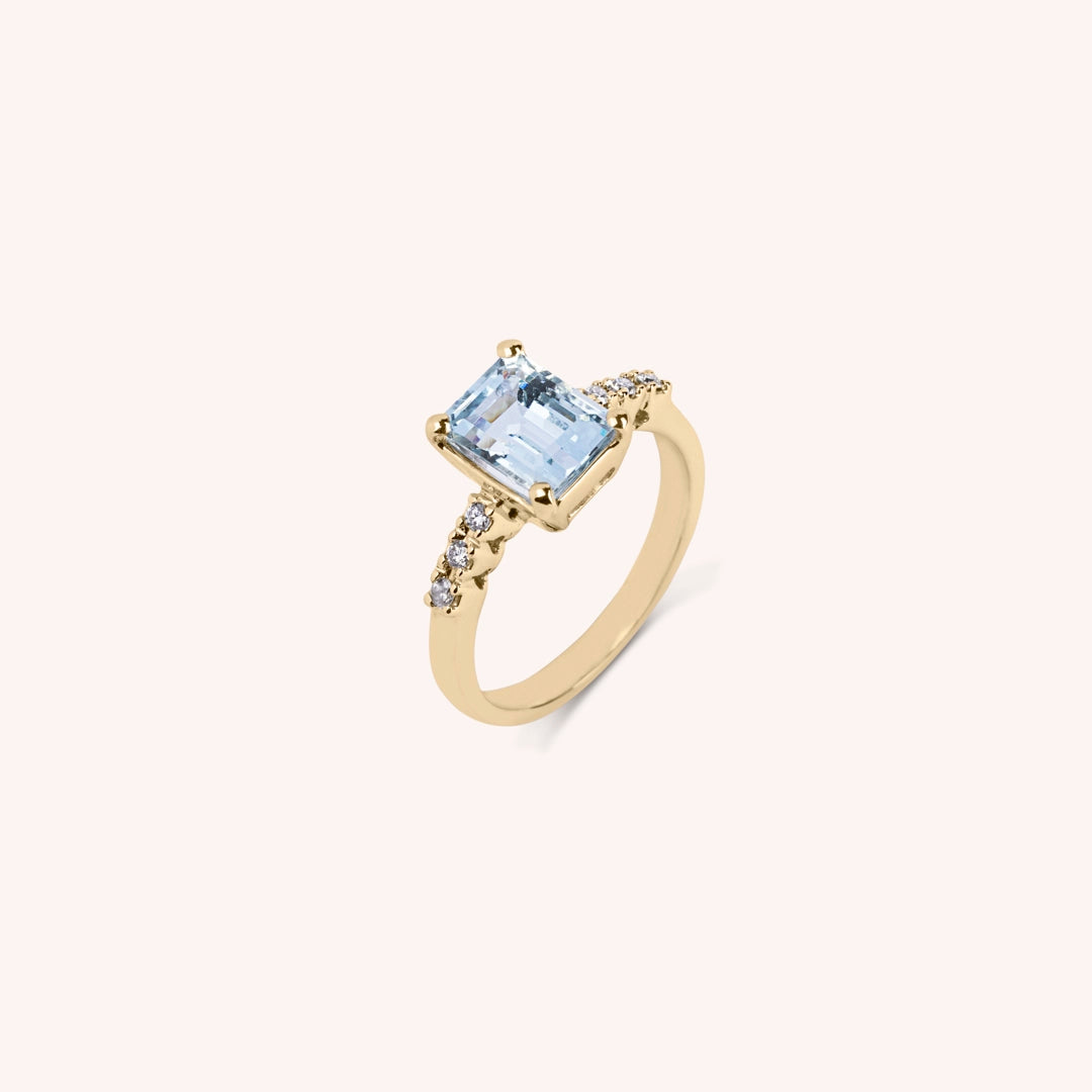 Anello Selene Acquamarina