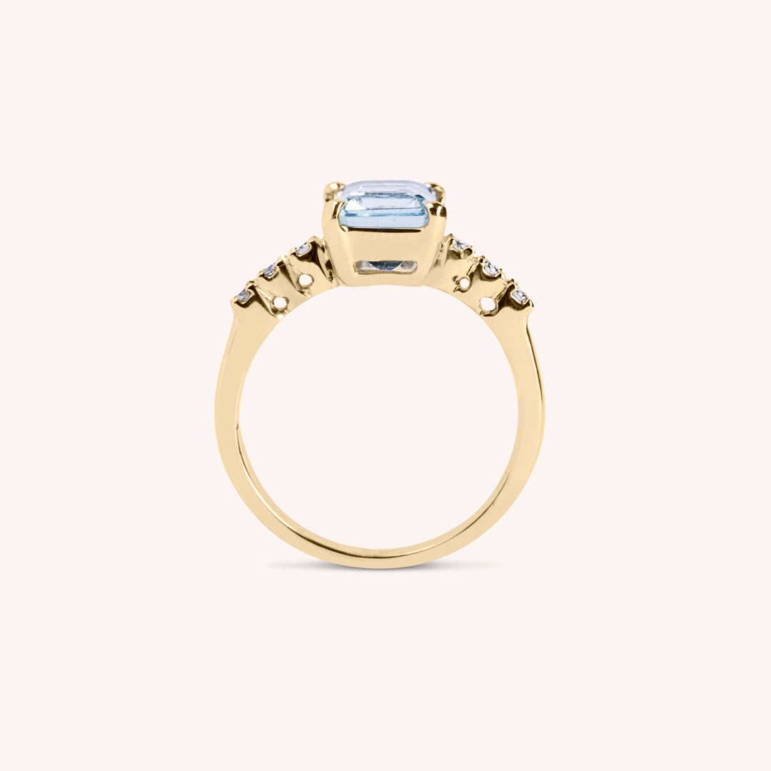 Anello Selene Acquamarina