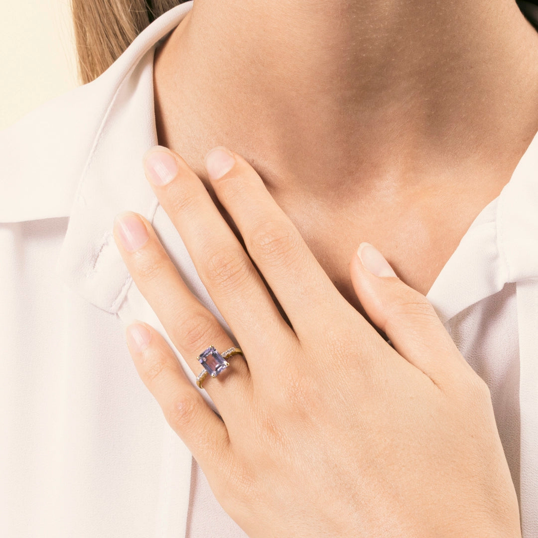 Anello Selene Ametista