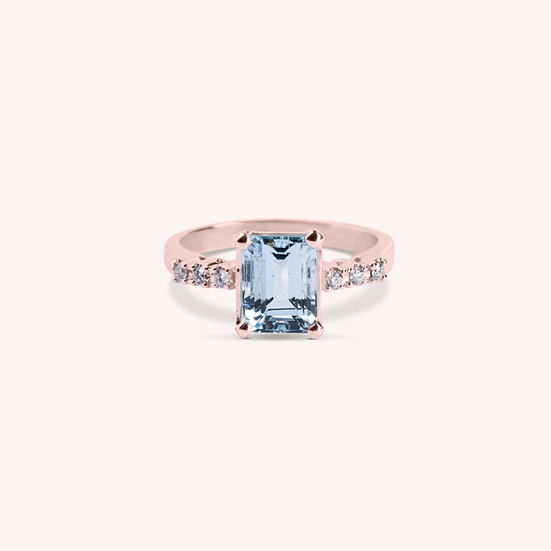 Anello Selene Acquamarina