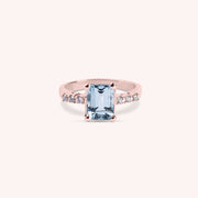 Anello Selene Acquamarina Oro rosa - Varengo Gioielli