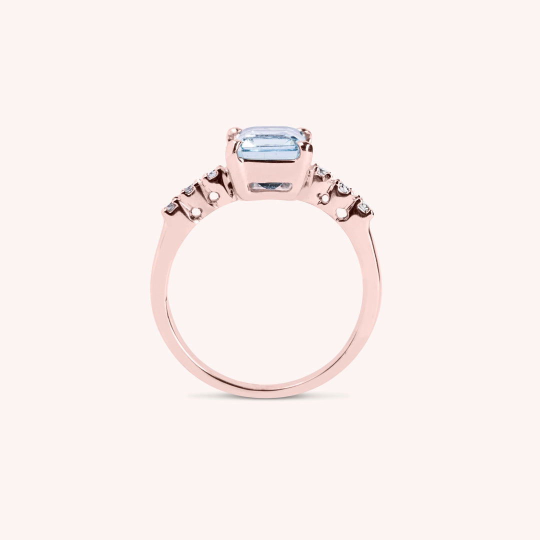 Anello Selene Acquamarina