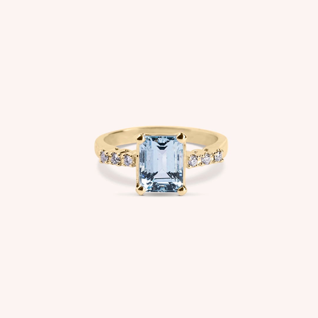 Anello Selene Acquamarina