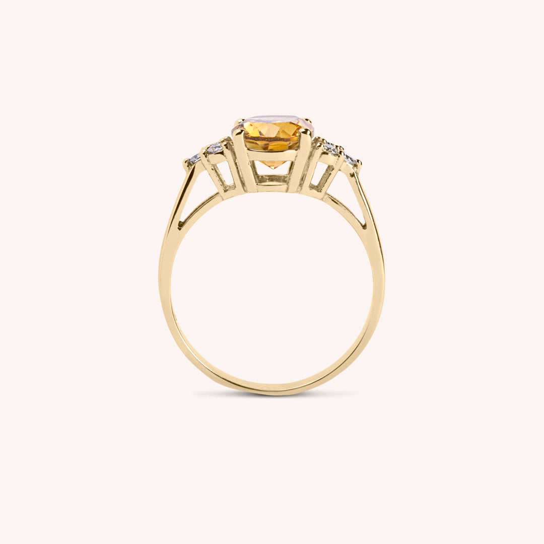 Anello Tiche Citrino