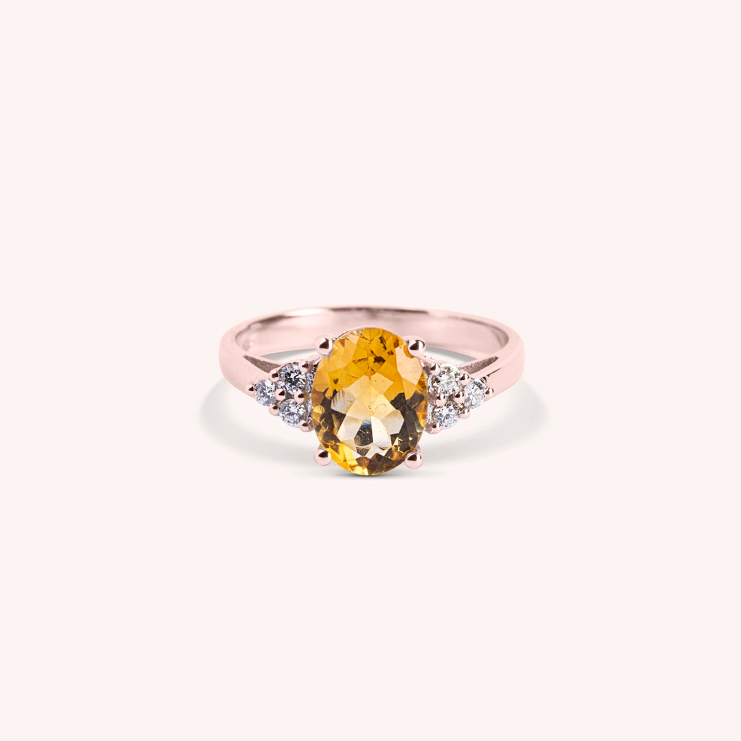Anello Tiche Citrino