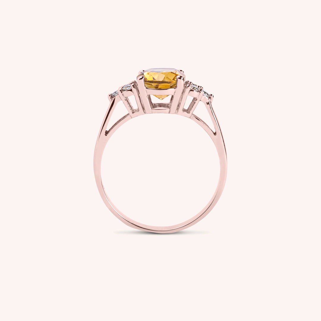 Anello Tiche Citrino