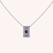 Girocollo Athena Rubino Oro bianco - Varengo Gioielli