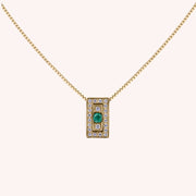 Girocollo Athena Smeraldo Oro giallo - Varengo Gioielli