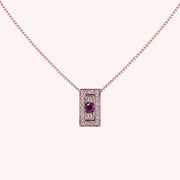 Girocollo Athena Rubino Oro rosa - Varengo Gioielli