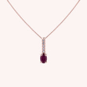 Girocollo Estia Rubino Oro rosa - Varengo Gioielli