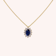 Girocollo Iris Zaffiro 5x7 Oro giallo - Varengo Gioielli