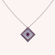 Girocollo Phoebe Rubini Oro bianco - Varengo Gioielli