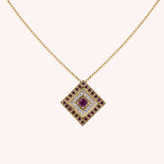 Girocollo Phoebe Rubini Oro giallo - Varengo Gioielli