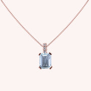 Girocollo Selene Acquamarina Oro rosa - Varengo Gioielli