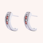 Orecchini Athena Rubini - Varengo Gioielli