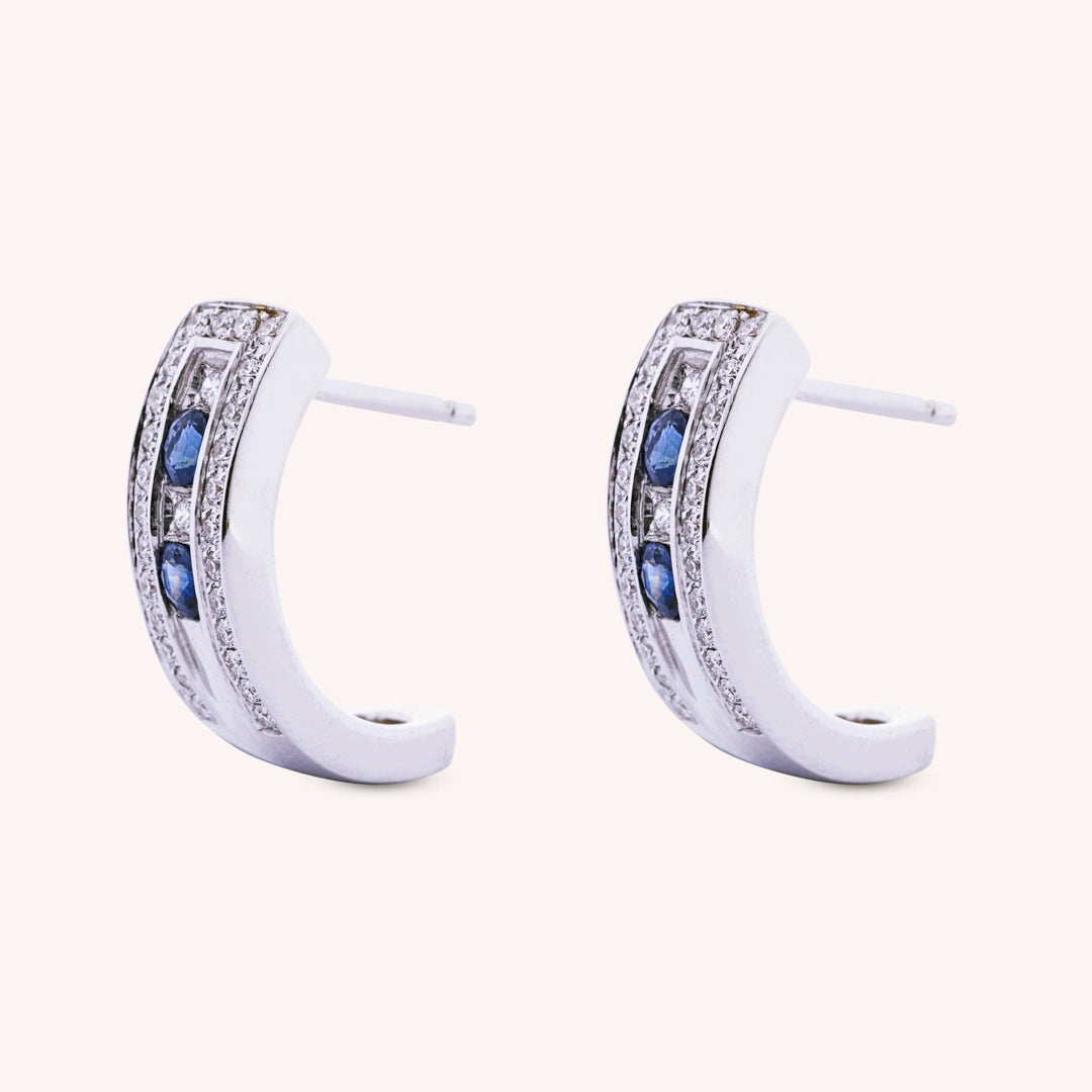 Orecchini Athena Zaffiri - Varengo Gioielli