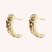 Orecchini Athena Rubini - Varengo Gioielli