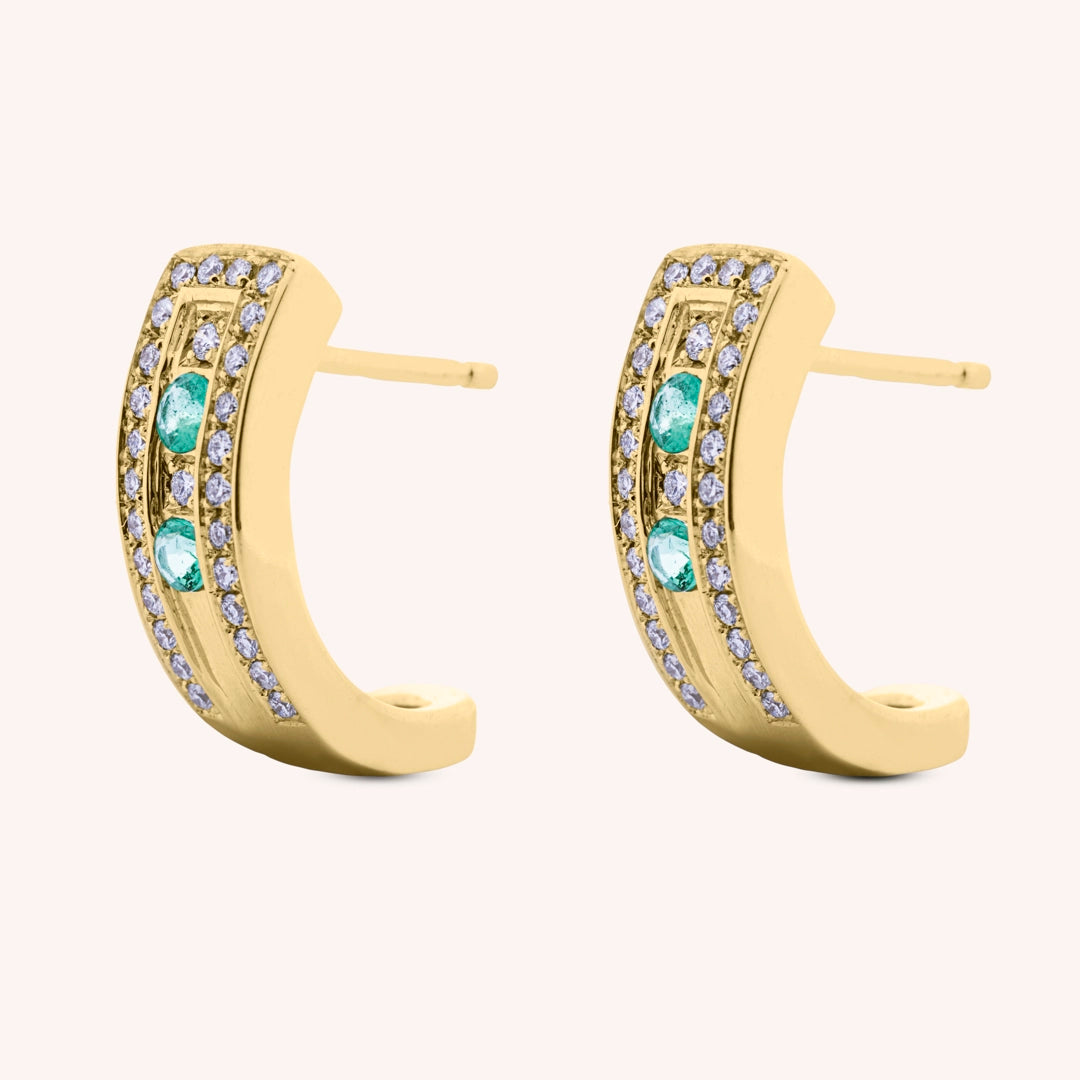 Orecchini Athena Smeraldi - Varengo Gioielli