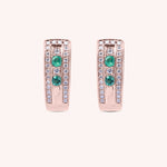 Load image into Gallery viewer, Orecchini Athena Smeraldi Oro rosa - Varengo Gioielli
