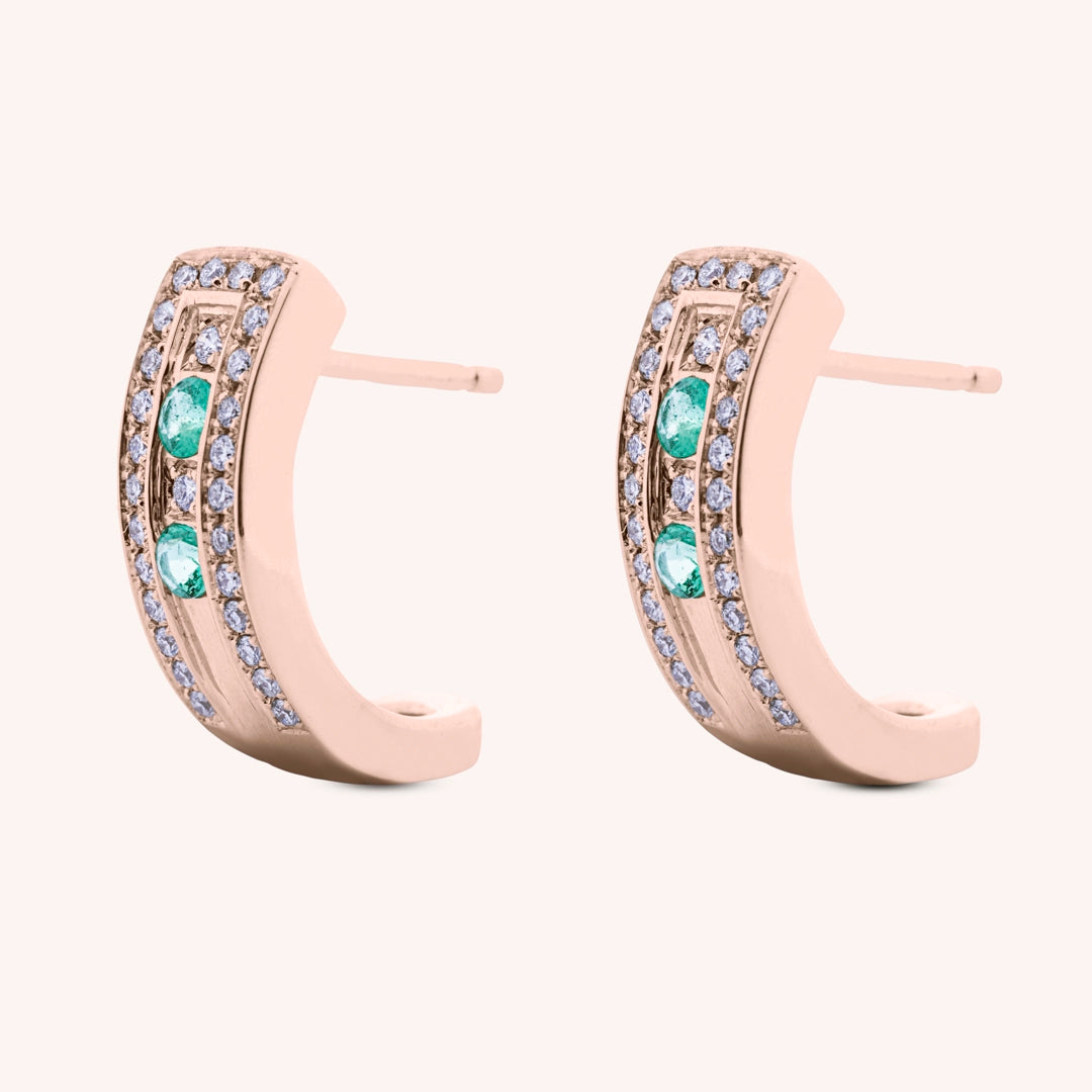 Orecchini Athena Smeraldi - Varengo Gioielli