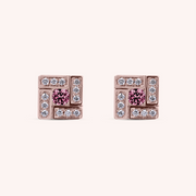 Orecchini Athena Rubini 2 Oro rosa - Varengo Gioielli