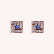 Orecchini Athena Zaffiri 2 Oro rosa - Varengo Gioielli