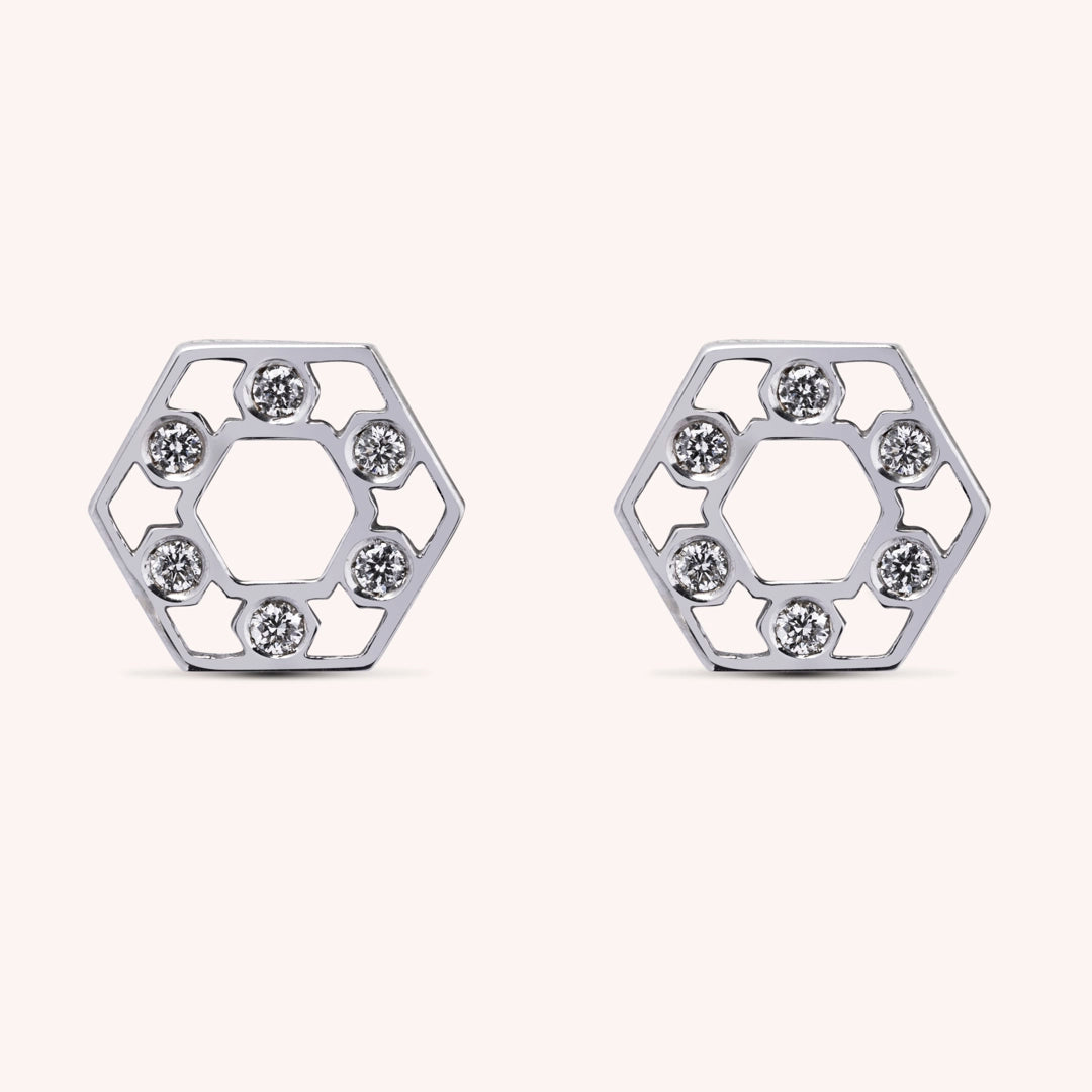 Orecchini Cora Oro bianco - Varengo Gioielli