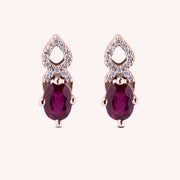 Orecchini Diana Rubini Oro rosa - Varengo Gioielli