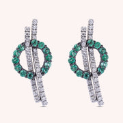Orecchini Elettra Smeraldi Oro bianco - Varengo Gioielli