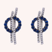 Orecchini Elettra Zaffiri Oro bianco - Varengo Gioielli