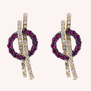 Orecchini Elettra Rubini Oro giallo - Varengo Gioielli