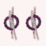 Carica l’immagine nella galleria, Orecchini Elettra Rubini Oro rosa - Varengo Gioielli
