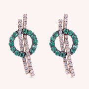 Orecchini Elettra Smeraldi Oro rosa - Varengo Gioielli