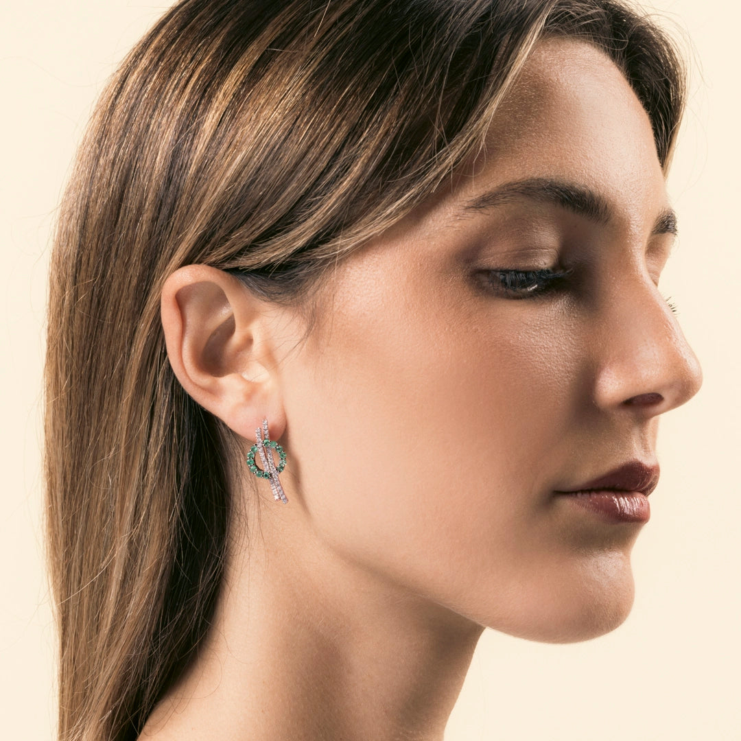 Orecchini Elettra Smeraldi - Varengo Gioielli