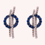 Carica l’immagine nella galleria, Orecchini Elettra Zaffiri Oro rosa - Varengo Gioielli
