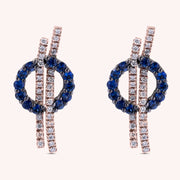 Orecchini Elettra Zaffiri Oro rosa - Varengo Gioielli