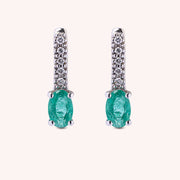 Orecchini Estia Smeraldi Oro bianco - Varengo Gioielli