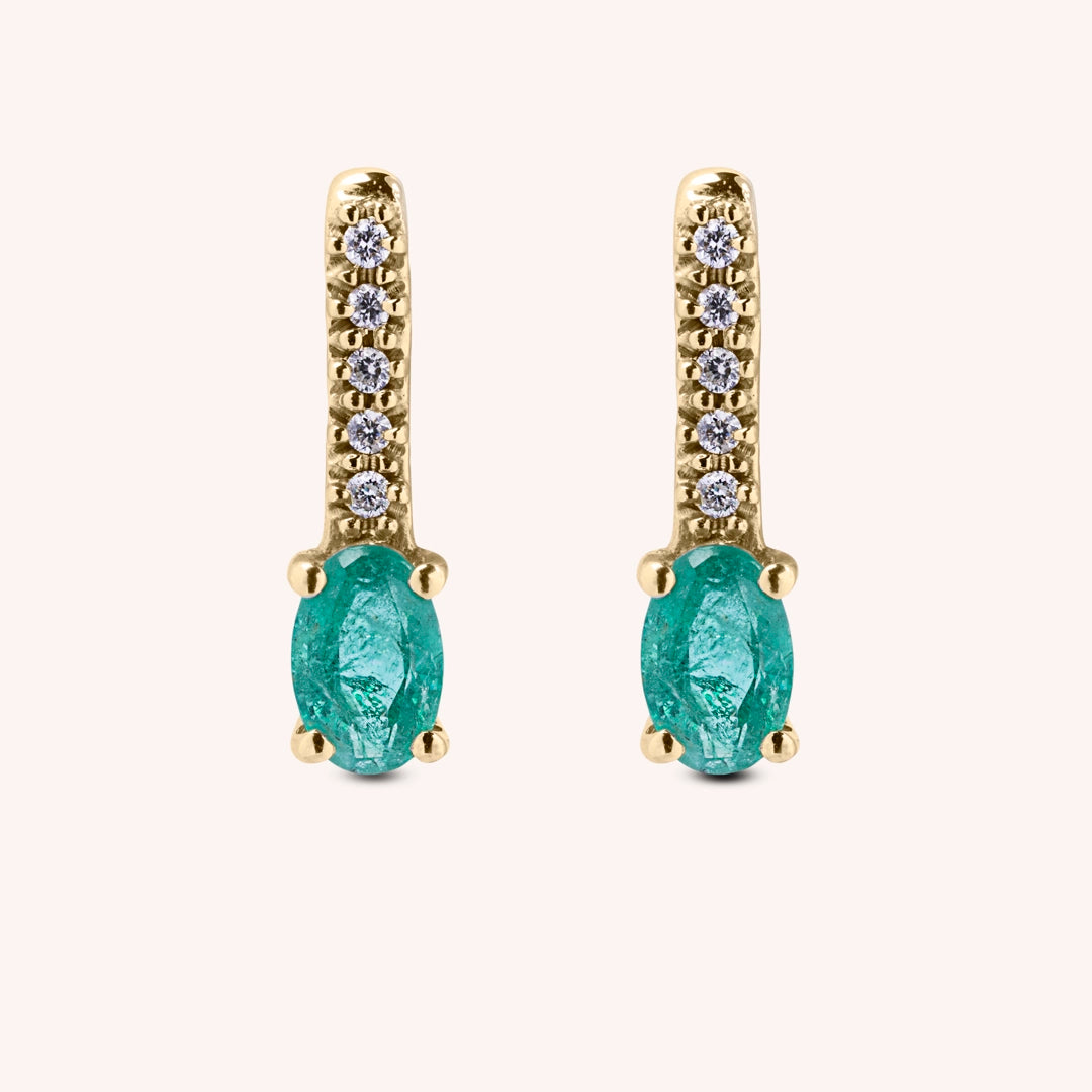 Orecchini Estia Smeraldi Oro giallo - Varengo Gioielli