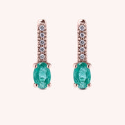 Orecchini Estia Smeraldi Oro rosa - Varengo Gioielli