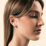 Load image into Gallery viewer, Orecchini Iris Rubini 6x4 - Varengo Gioielli
