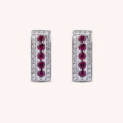 Orecchini Phoese Rubini Oro bianco - Varengo Gioielli