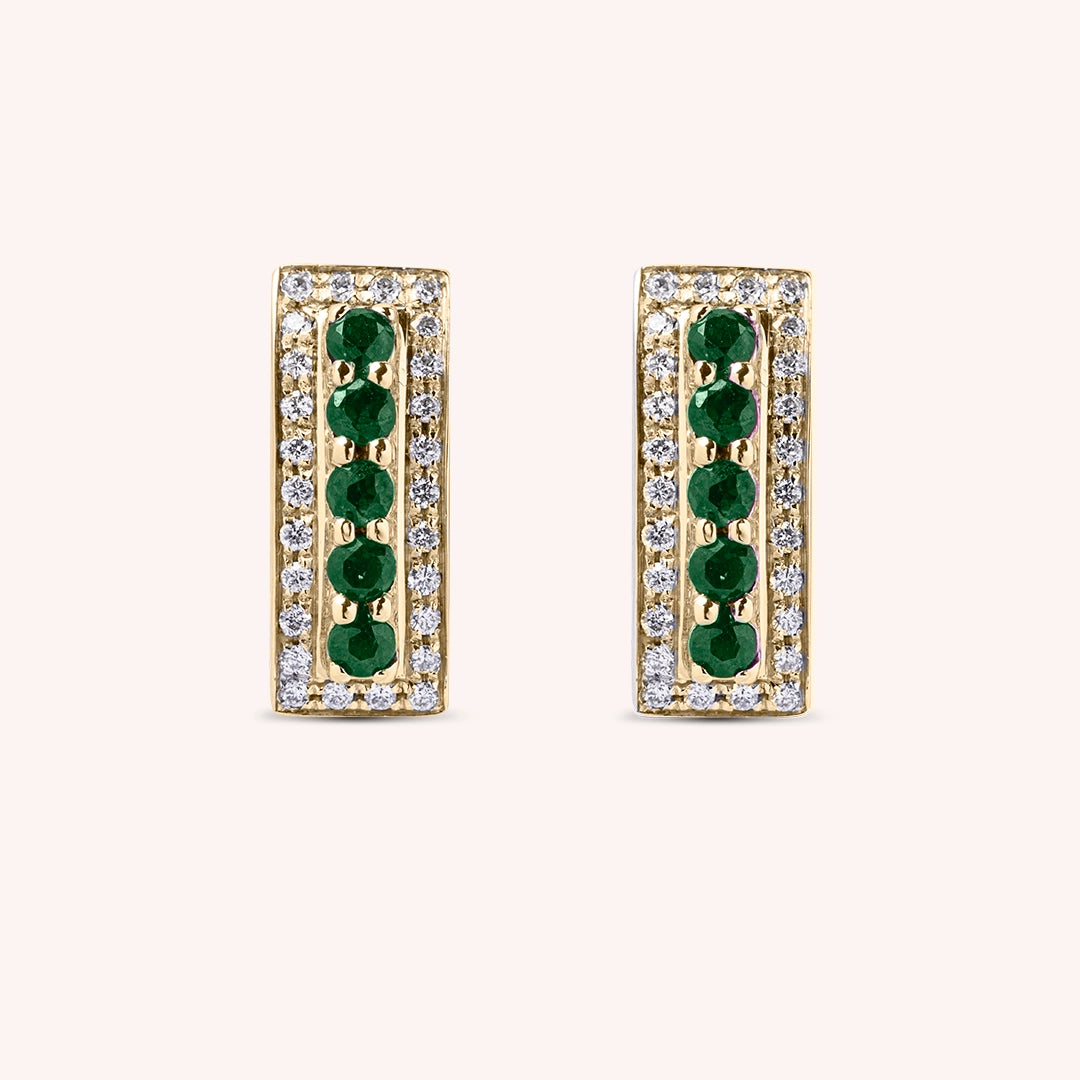 Orecchini Phoese Smeraldi Oro giallo - Varengo Gioielli
